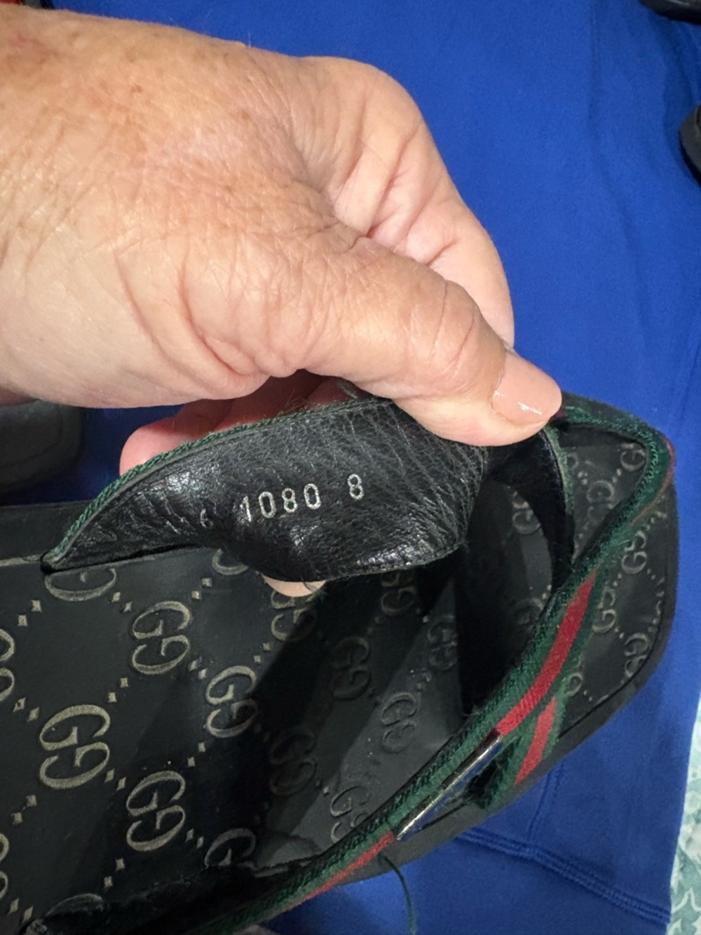 Gucci Black Slide Sandals with Red & Green Web Stripe unisex - Picture 2 of 4